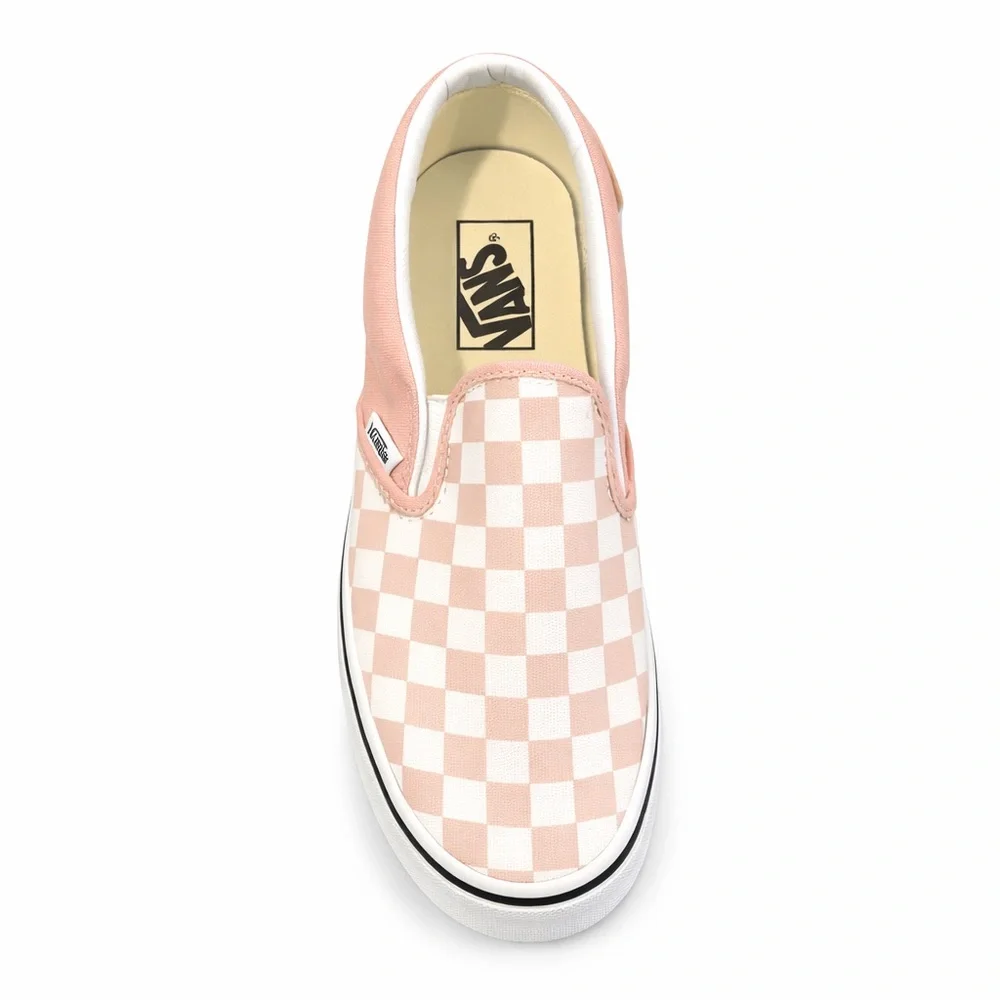 Vans Classic Slip-On Checkerboard Blush/White – Women’s Size 6 – NEW w/ Box